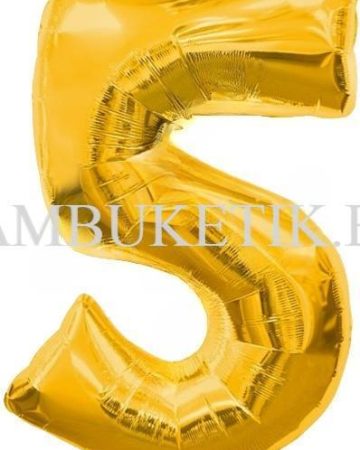 Золотая цифра "5"