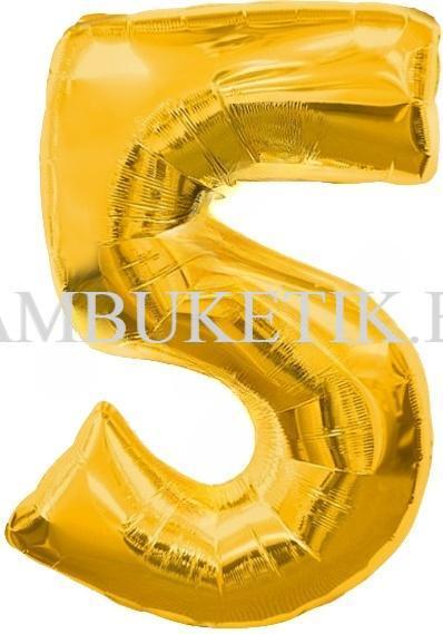 Золотая цифра "5"