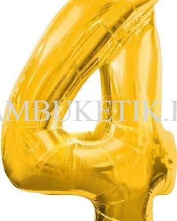 Золотая цифра "4"