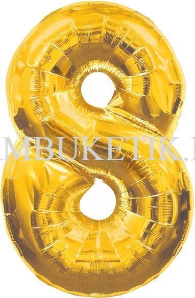 Золотая цифра "8"
